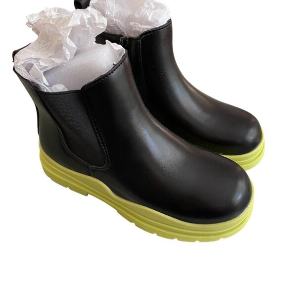 Kids Ankle Boots Boys Girls Winter Chelsea Casual Slip On Shoes Biker Size 1 - Picture 5 of 7